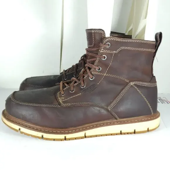 Keen Men’s San Jose 6 US 10,5D Brown Leather Utility Aluminum Toe Work Boots